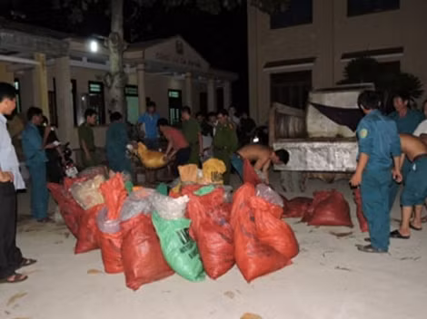 Gần 1 tấn thuốc nổ bị bắt trên đảo Lý Sơn.
