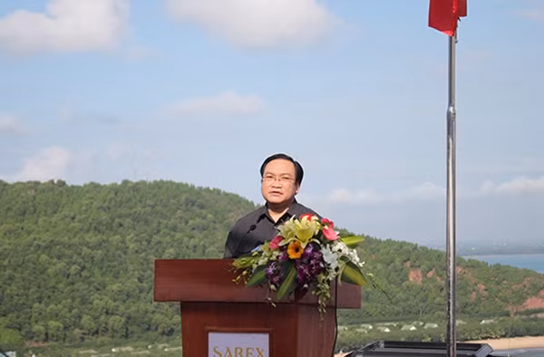 Phó Thủ tướng Chính phủ Hoàng Trung Hải phát biểu chỉ đạo tại buổi diễn tập.
