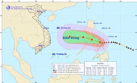 Siêu bão Hagupit đang giảm dần cường độ.