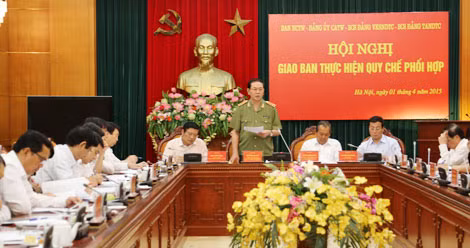 Đại tướng Trần Đại Quang phát biểu tại hội nghị.