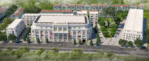 Phối cảnh tổng thể khu trung tâm thương mại Vincom Lê Thánh Tông – Hải Phòng.