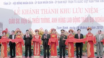 Khánh thành Khu lưu niệm Giáo sư - Viện sĩ Trần Đại Nghĩa