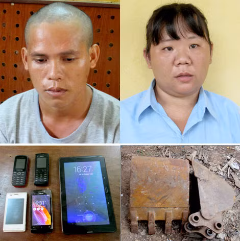 Son, Gấm và tang vật các vụ trộm.