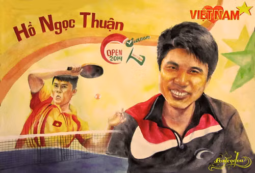Tay vợt Hồ Ngọc Thuận.