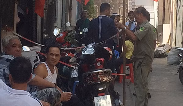 Hiện trường vụ án mạng ở Bình Tân.