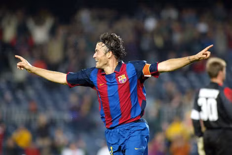 Luis Enrique trong màu áo Barca.
