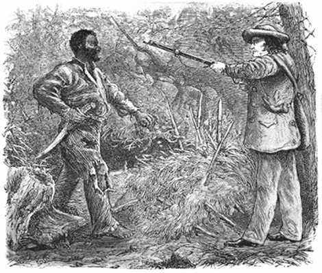 Tranh vẽ mô tả lúc Benjamin Phipps bắt được Nat Turner.