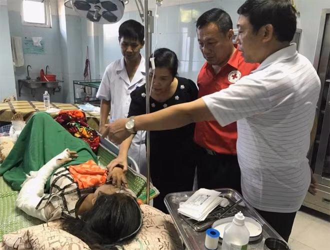 Hiện trường vụ tai nạn.