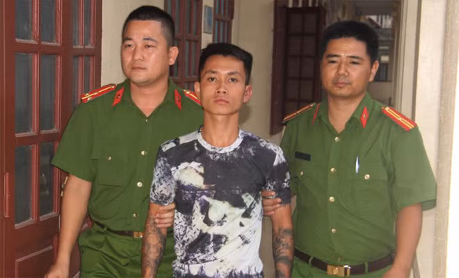 Nguyễn Tuấn Anh tại cơ quan Công an.