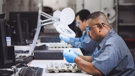 Các nhân viên của tập đoàn y tế Theranos trong giờ làm việc.