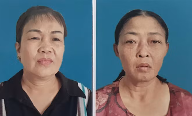 Trần Thị Tâm (trái) và Hoàng Kim Ngọc.