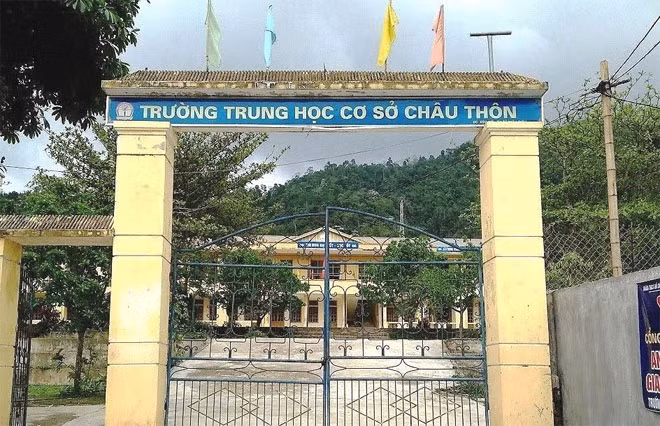 Trường THCS Châu Thôn, nơi Vi Kim Dung theo học.