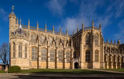 Nhà thờ St. Georges, nơi diễn ra đám cưới của Hoàng tử Harry và Meghan Markle. Ảnh: AP.