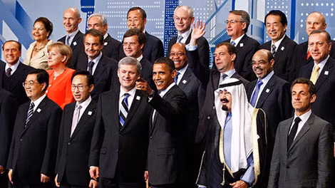 Các lãnh đạo tham dự Hội nghị thượng đỉnh G20 ở Toronto, Canada, tháng 6-2010.