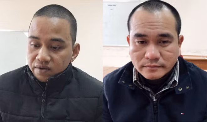 Hai đối tượng trong vụ án.