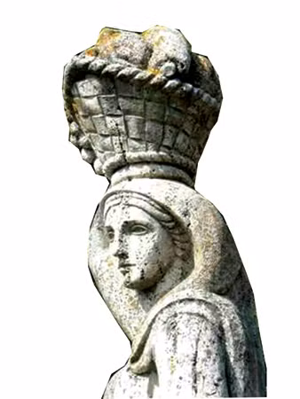 Những bức tượng đá trong khu vườn Vatican.