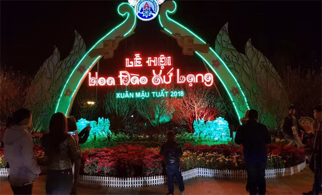 Du khách tham quan lễ hội.
