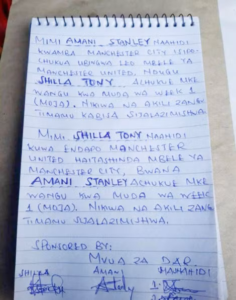 Giao kèo đặt cược vợ của Amani Stanley. Giao kèo đặt cược vợ của Amani Stanley.