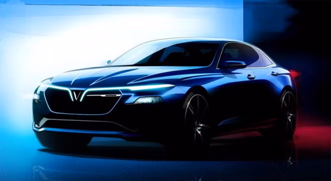 Bản phác thảo thiết kế mẫu xe Sedan của VinFast. Bản phác thảo thiết kế mẫu xe Sedan của VinFast.