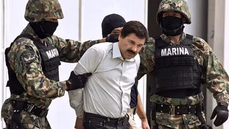 Trùm ma túy Joaquin “El Chapo” Guzman lúc bị bắt giữ năm 2014.