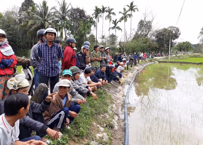 Người dân hiếu kỳ đến xem.