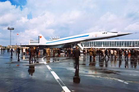 Một chiếc Tu-144 trưng bày tại Moscow năm 1968.