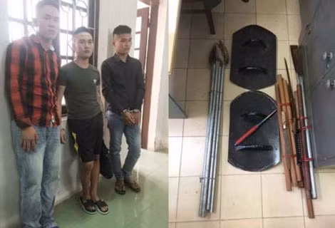 Tâm, Đông, Đại (từ trái qua phải) và số hung khí thu được.
