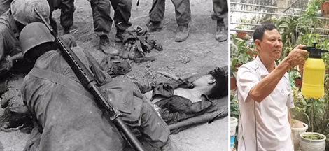 Ông Đinh Tiên Phong bị thương năm 1968 và hiện tại. Ông Đinh Tiên Phong bị thương năm 1968 và hiện tại.