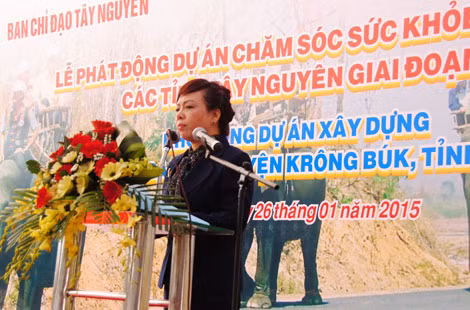 Bộ trưởng Bộ Y tế Nguyễn Thị Kim Tiến, phát biểu phát động Dự án. Bộ trưởng Bộ Y tế Nguyễn Thị Kim Tiến, phát biểu phát động Dự án.