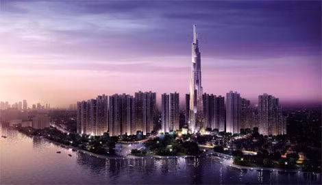 Toàn cảnh Vinhomes Central Park trong tương lai.