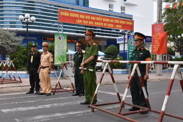 Giữ vững an ninh trật tự góp phần vào thành công của Đại hội Đảng bộ tỉnh: Ảnh CA Bình Thuận