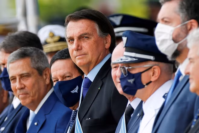 Tổng thống Brazil Jair Bolsonaro là người có quan điểm chính trị giống với ông Trump. Ảnh minh họa Reuters.