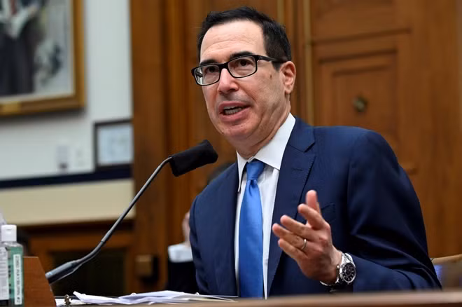 Bộ trưởng Tài chính Mỹ Steven Mnuchin. Ảnh Reuters.