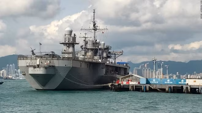 Tàu USS Blue Ridge của Hải quân Mỹ. Ảnh Getty Images.
