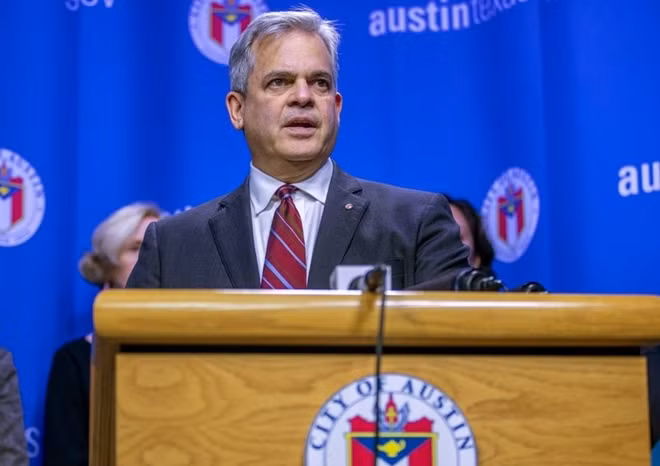 Thị trưởng thành phố Austin, Steve Adler. Ảnh AP.