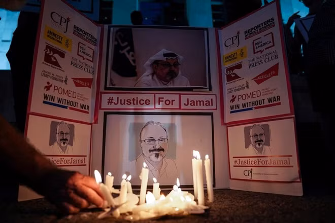 Vụ sát hại nhà báo Khashoggi gây phẫn nộ tại nhiều nơi trên thế giới. Ảnh minh họa Reuters.
