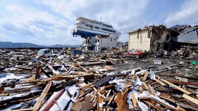 Nhật Bản từng hứng chịu nhiều trận động đất, sóng thần kinh hoàng. Ảnh minh họa Getty Images.