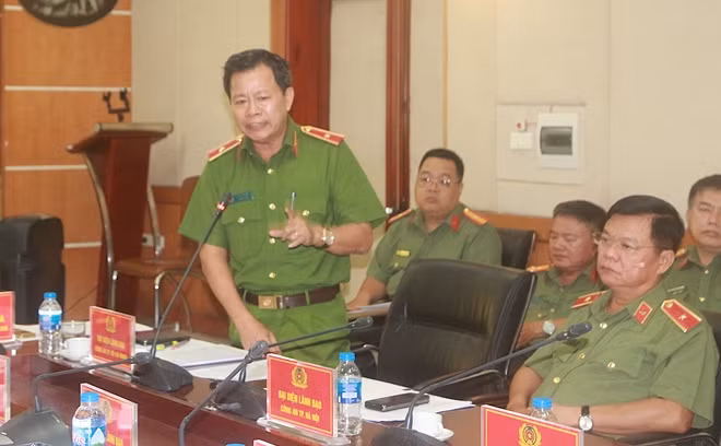 Đại diện Công an các địa phương phát biểu ý kiến.