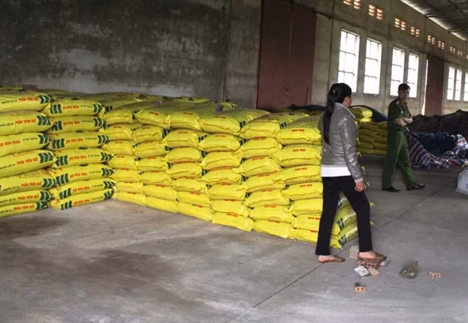 Số phân bón được sản xuất trái pháp luật tại cơ sở của ông Trương Thượng Nhân