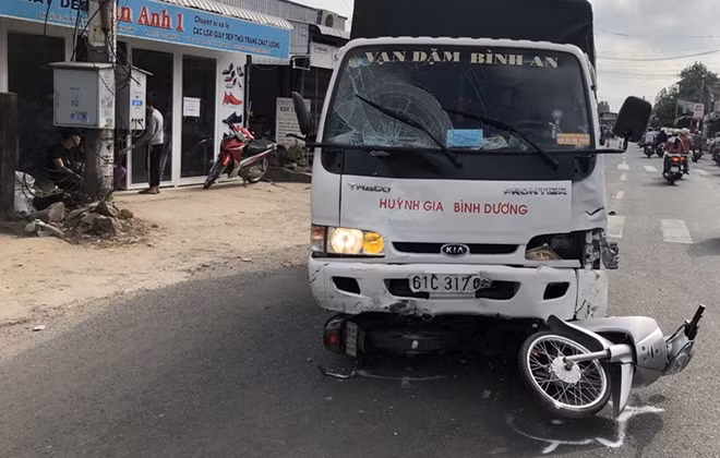 Hiện trường vụ tai nạn.