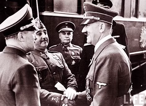 Tướng Franco và người hậu thuẫn cho mình - Adolf Hitler.