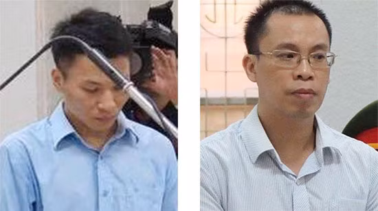 Hai bị cáo Vũ Phương Nam và Đào Ngọ Hoàng.
