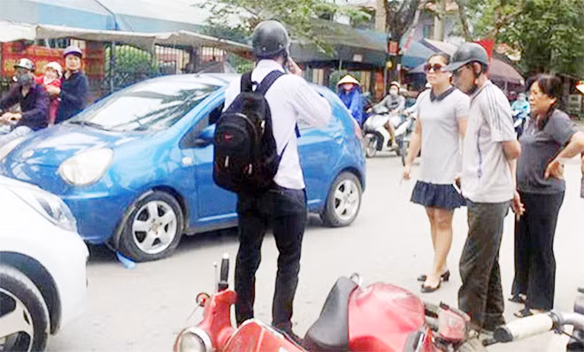 Hiện trường vụ va chạm.