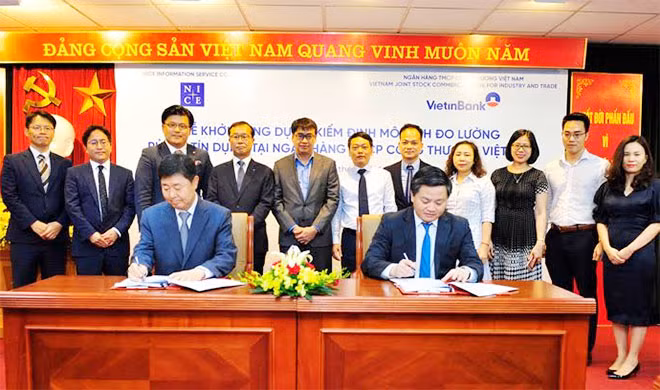Lễ ký kết giữa VietinBank và Công ty NICE