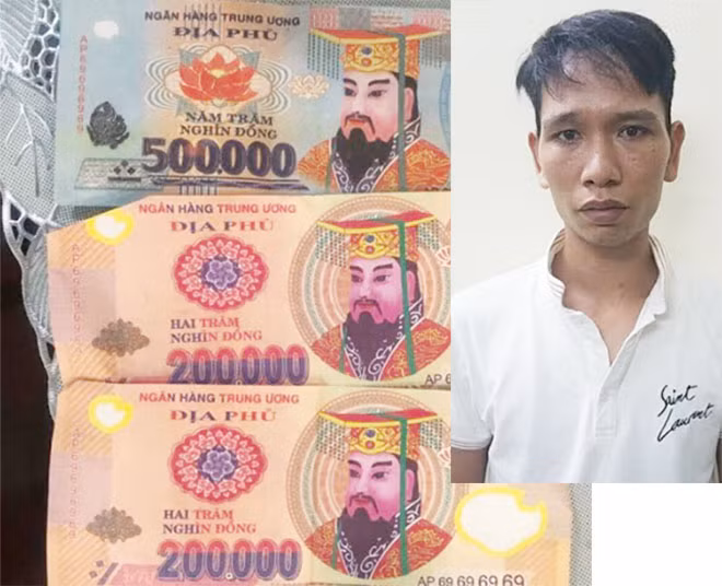 Tài xế taxi hãng Sao Việt Nam trả lại tiền thừa cho du khách nước ngoài bằng tiền âm phủ.