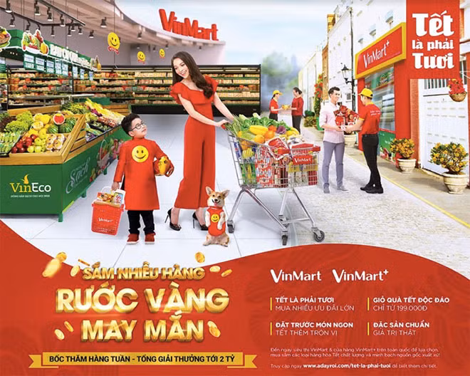 Chương trình bốc thăm trúng thưởng “Sắm nhiều hàng – Rước vàng may mắn” với tổng giá trị giải thưởng lên đến 2 tỷ đồng.