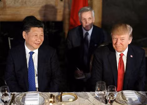 Tổng thống Mỹ Donald Trump và Chủ tịch Trung Quốc Tập Cận Bình ăn tối ngày 1-12 ở Buenos Aires. Ảnh: L.G.