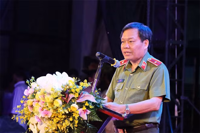 Thiếu tướng Đào Gia Bảo, Cục trưởng Cục công tác chính trị phát biểu tại lễ bế mạc