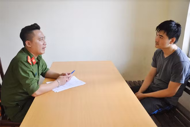 Đối tượng Hải tại Cơ quan CSĐT Công an tỉnh Hải Dương.