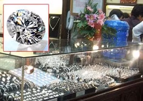 Hiện trường vụ mất cắp kim cương.